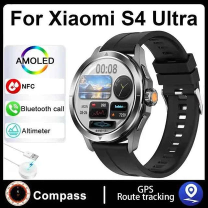 Ultra Outdoor Sports Smartwatch Men – 1.53” AMOLED HD, GPS, NFC, Compass, Heart Rate, Waterproof Bluetooth Calling Watch