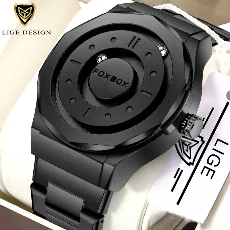 Creative Scrolling Pointer Magnetic Force Men’s Quartz Watch - TREASURE ESHOP