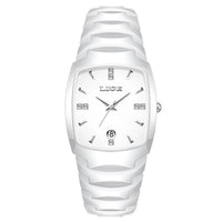 LIGE Luxury Ladies Waterproof Ceramic Watch – Elegant Quartz Wristwatch with Square - TREASURE ESHOP
