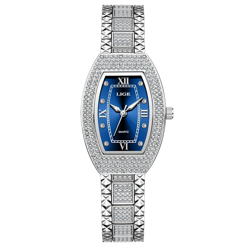 Luxury Diamond Womens Watch | Elegant Stainless Steel - TREASURE ESHOP