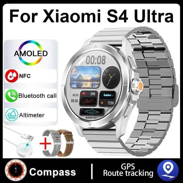 Ultra Outdoor Sports Smartwatch Men – 1.53” AMOLED HD, GPS, NFC, Compass, Heart Rate, Waterproof Bluetooth Calling Watch
