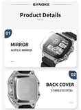 Men’s Digital Sports Waterproof Watch – Chronograph, Alarm, Backlight, Shock Resistant - TREASURE ESHOP