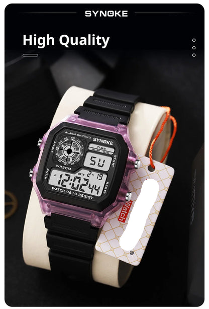 Men’s Digital Sports Waterproof Watch – Chronograph, Alarm, Backlight, Shock Resistant - TREASURE ESHOP