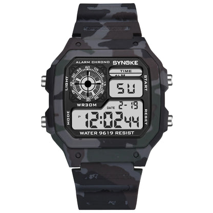 Men’s Digital Sports Waterproof Watch – Chronograph, Alarm, Backlight, Shock Resistant - TREASURE ESHOP