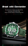 LED Men’s Watch – Luminous Dual Time Display with Alarm Chronograph - TREASURE ESHOP