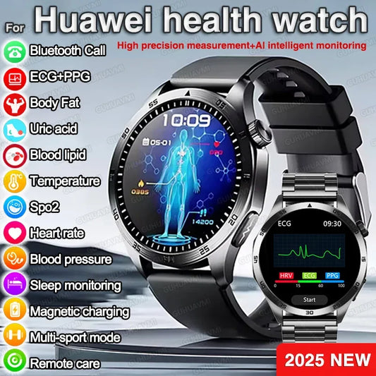 ECG+PPG Laser Health Smartwatch ET485 – Blood Pressure, Heart Rate, Uric Acid Body Composition | 1.43” AMOLED - TREASURE ESHOP