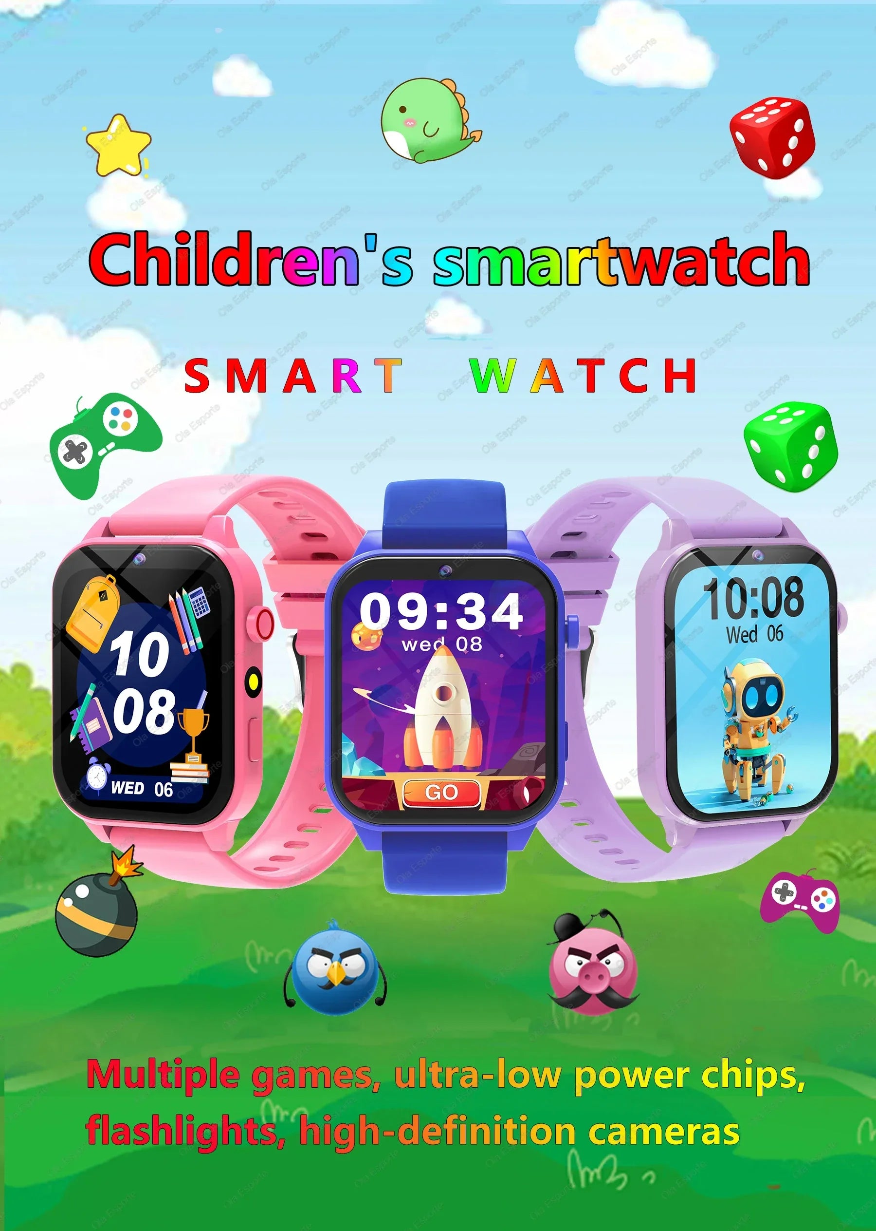 Kids Smart Watch with Camera Games – 1.83” Touch Screen, Fitness Tracker, Sleep Monitor, Alarm Gifts for Boys Girls - TREASURE ESHOP
