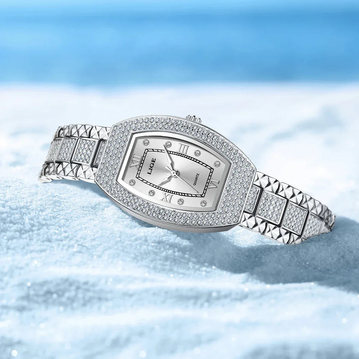 Luxury Diamond Women’s Watch | Elegant Stainless Steel - TREASURE ESHOP