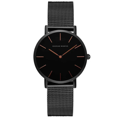 Women’s Rose Gold Quartz Watch – 36mm Minimalist Stainless Steel Waterproof Ladies Fashion Wristwatch