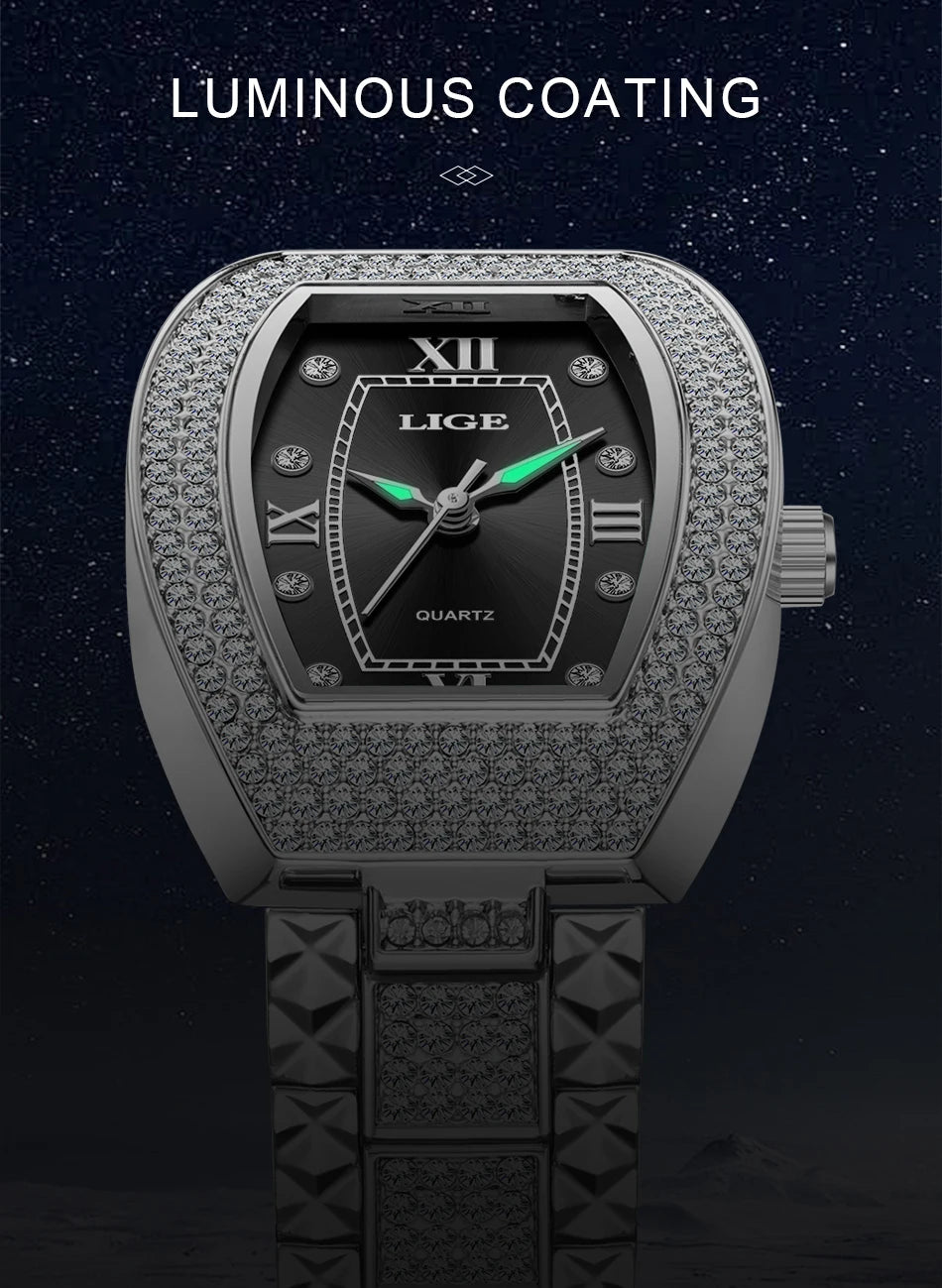 Luxury Diamond Women’s Watch | Elegant Stainless Steel - TREASURE ESHOP