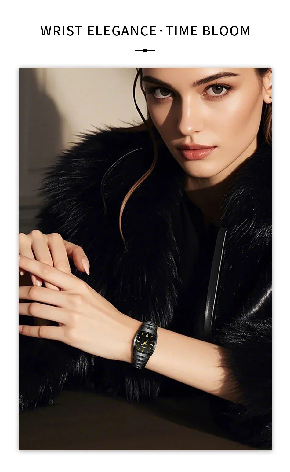 LIGE Luxury Ladies Waterproof Ceramic Watch – Elegant Quartz Wristwatch with Square - TREASURE ESHOP