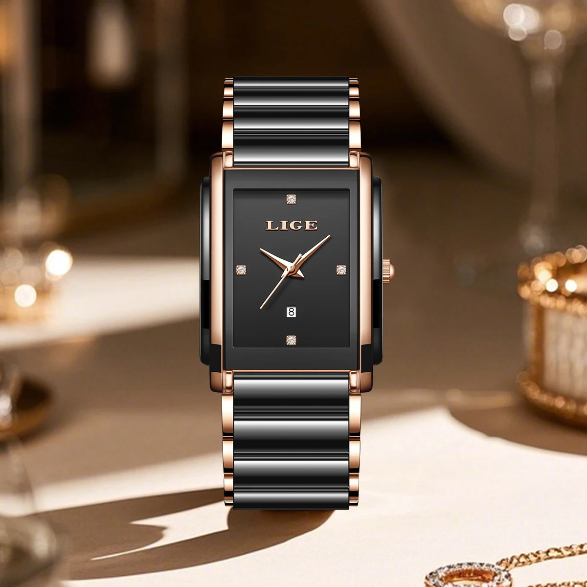 Watch for Women Japanese Movement Ceramics Strap Luxury Ladies Bracelet Quartz Watches - TREASURE ESHOP