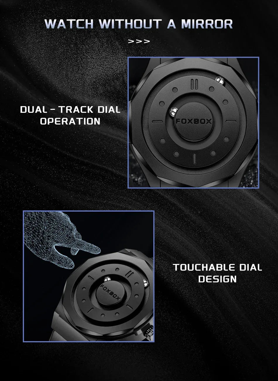 Creative Scrolling Pointer Magnetic Force Men’s Quartz Watch - TREASURE ESHOP