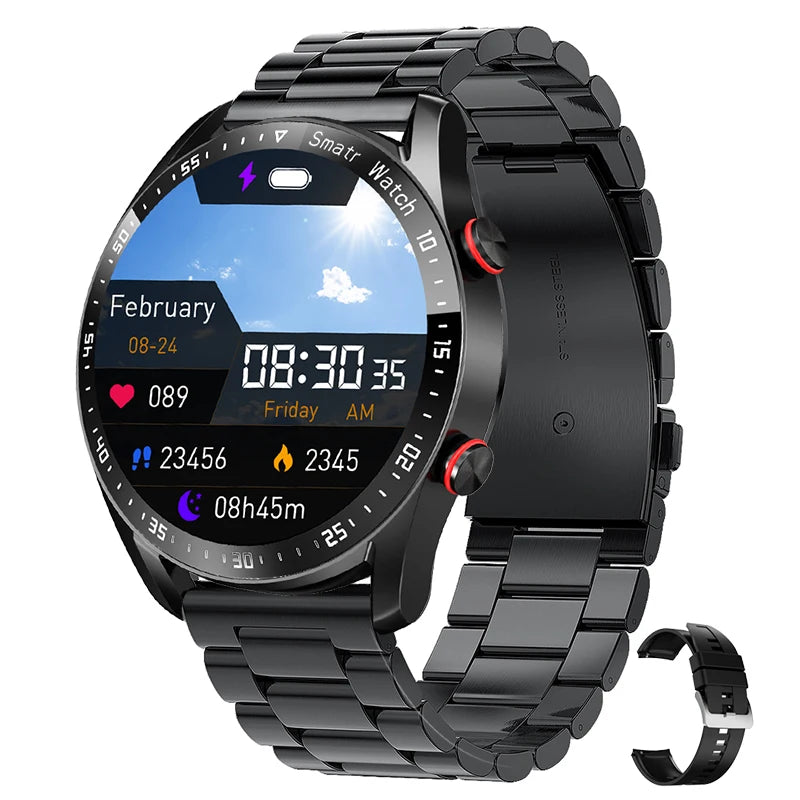 ChiBear Men’s Smartwatch – ECG+PPG Health Monitor | 1.28” HD Round Display | Bluetooth Call | Fitness &amp; Sports Waterproof Watch - TREASURE ESHOP