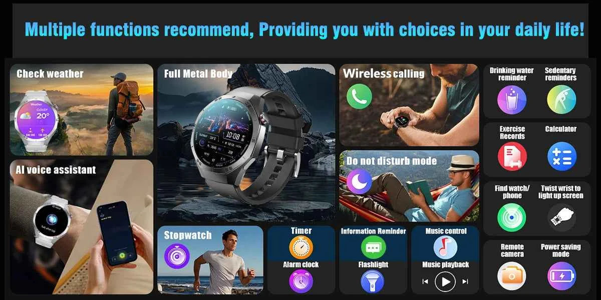 Men’s Smartwatch GT5 Pro – 1.52" HD AMOLED | GPS, Bluetooth Calling, Heart Rate Fitness Tracker | IP68 Waterproof