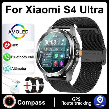 Ultra Outdoor Sports Smartwatch Men – 1.53” AMOLED HD, GPS, NFC, Compass, Heart Rate, Waterproof Bluetooth Calling Watch