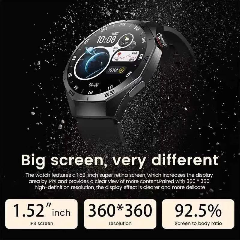 Men’s Smartwatch GT5 Pro – 1.52" HD AMOLED | GPS, Bluetooth Calling, Heart Rate Fitness Tracker | IP68 Waterproof