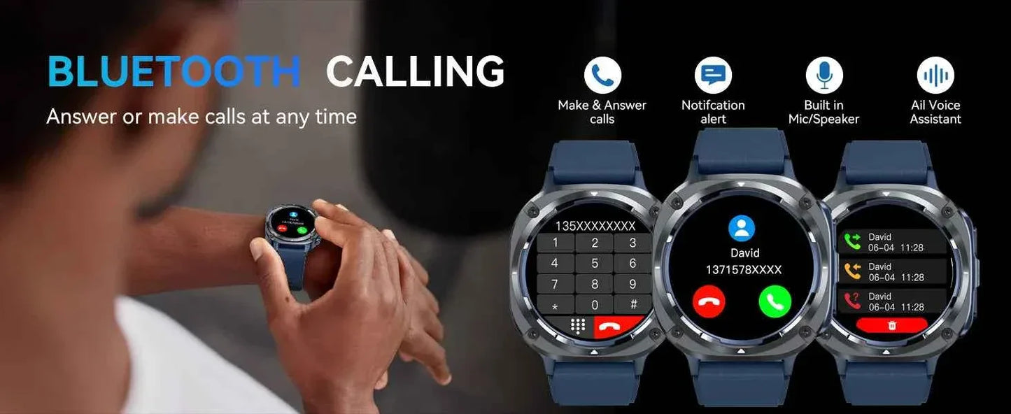 Watch 7 Ultra Smart Watch HD Round Display, Heart Rate, Blood Oxygen, GPS, Bluetooth Calling, IPX8 Waterproof