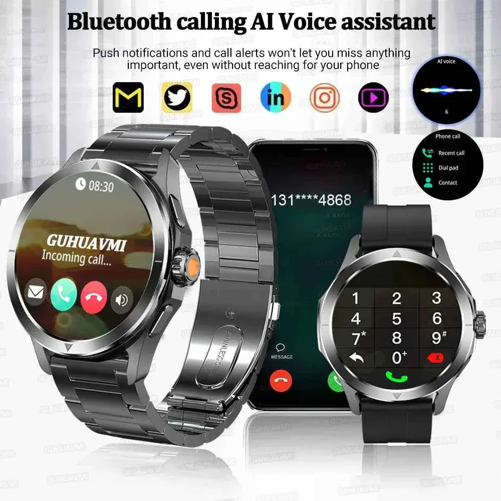 Ultra Outdoor Sports Smartwatch Men – 1.53” AMOLED HD, GPS, NFC, Compass, Heart Rate, Waterproof Bluetooth Calling Watch
