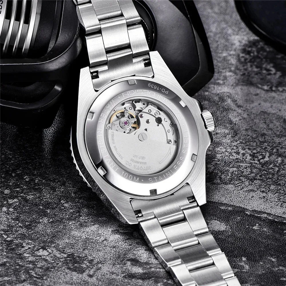 PAGANI DESIGN Automatic Watch Sapphire Glass Mechanical Wristwatch Sports Stainless Steel Waterproof Men Watch - TREASURE ESHOP