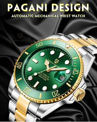 PAGANI DESIGN Automatic Watch Sapphire Glass Mechanical Wristwatch Sports Stainless Steel Waterproof Men Watch - TREASURE ESHOP