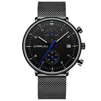 Men’s Luxury Chronograph Watch – Stainless Steel, Waterproof Quartz Military Sport Date Watch - TREASURE ESHOP