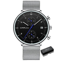 Men’s Luxury Chronograph Watch – Stainless Steel, Waterproof Quartz Military Sport Date Watch - TREASURE ESHOP