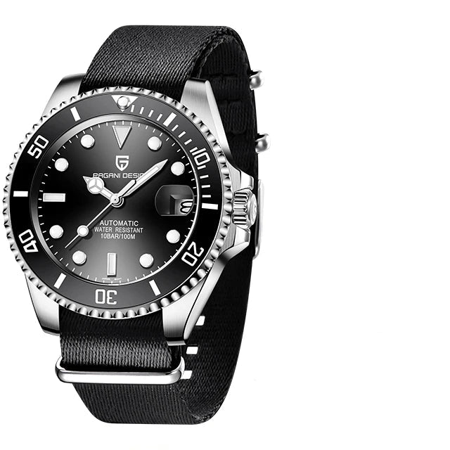PAGANI DESIGN Automatic Watch Sapphire Glass Mechanical Wristwatch Sports Stainless Steel Waterproof Men Watch - TREASURE ESHOP