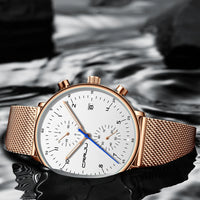 Men’s Luxury Chronograph Watch – Stainless Steel, Waterproof Quartz Military Sport Date Watch - TREASURE ESHOP