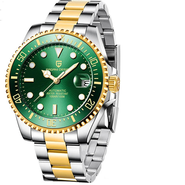 PAGANI DESIGN Automatic Watch Sapphire Glass Mechanical Wristwatch Sports Stainless Steel Waterproof Men Watch - TREASURE ESHOP