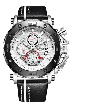 Men’s Luxury Leather Chronograph Watch | Waterproof & Luminous - TREASURE ESHOP
