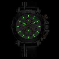 Men’s Luxury Leather Chronograph Watch | Waterproof & Luminous - TREASURE ESHOP