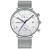 Men’s Luxury Chronograph Watch – Stainless Steel, Waterproof Quartz Military Sport Date Watch - TREASURE ESHOP
