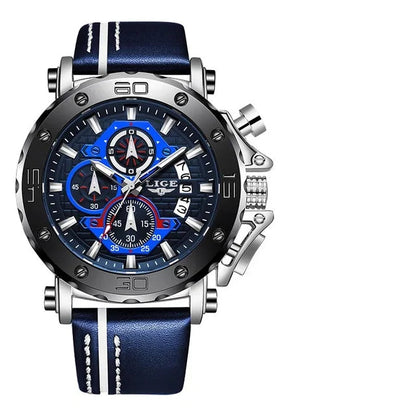 Men’s Luxury Leather Chronograph Watch | Waterproof & Luminous - TREASURE ESHOP