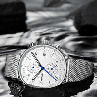 Men’s Luxury Chronograph Watch – Stainless Steel, Waterproof Quartz Military Sport Date Watch - TREASURE ESHOP