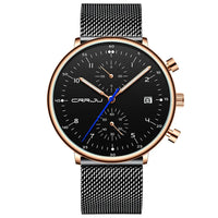 Men’s Luxury Chronograph Watch – Stainless Steel, Waterproof Quartz Military Sport Date Watch - TREASURE ESHOP