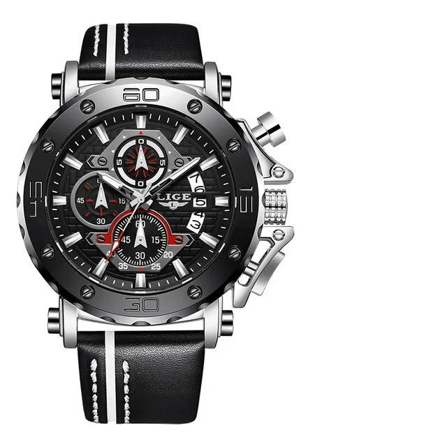 Men’s Luxury Leather Chronograph Watch | Waterproof & Luminous - TREASURE ESHOP