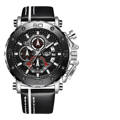 Men’s Luxury Leather Chronograph Watch | Waterproof & Luminous - TREASURE ESHOP
