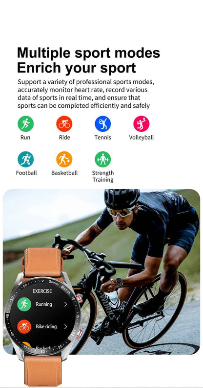 ChiBear Men’s Smartwatch – ECG+PPG Health Monitor | 1.28” HD Round Display | Bluetooth Call | Fitness &amp; Sports Waterproof Watch