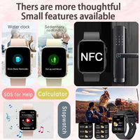 Women’s Smartwatch – AI Health Diagnosis, HRV + PPG, Blood Pressure &amp; SpO2 | 1.85” AMOLED | Bluetooth Call + NFC