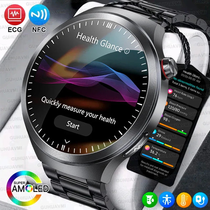 Health Trackr Smartwatch – Uric Acid, Blood Lipids ECG+PPG | 1.73” AMOLED | Body Analysis &amp; AI Diagnosis - TREASURE ESHOP