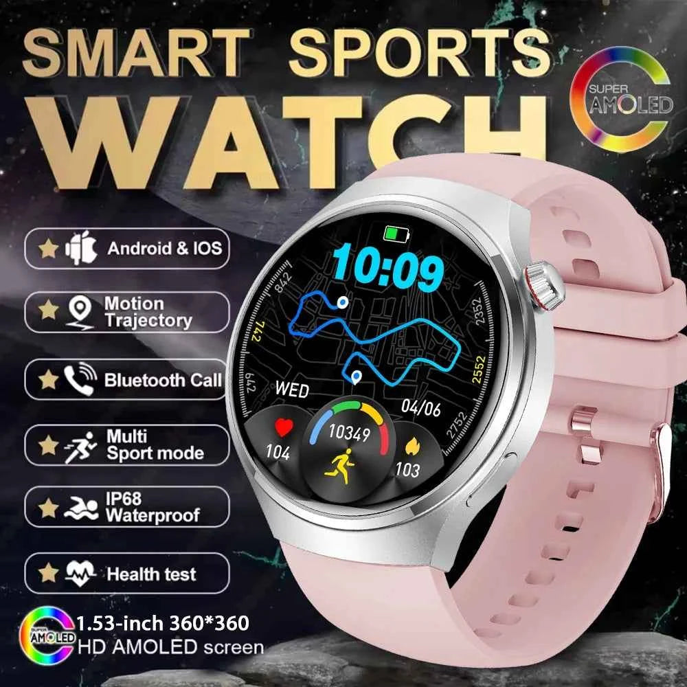 Watch 4 GT Series Smartwatch – 1.53” AMOLED Display, Bluetooth Calling, Heart Rate & Sleep Monitor, Fitness Tracker for Men
