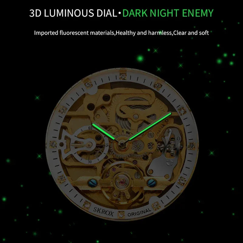 Luxury Automatic Skeleton Men’s Watch | Octagon Design - TREASURE ESHOP