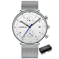 Men’s Luxury Chronograph Watch – Stainless Steel, Waterproof Quartz Military Sport Date Watch - TREASURE ESHOP