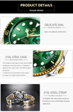 PAGANI DESIGN Automatic Watch Sapphire Glass Mechanical Wristwatch Sports Stainless Steel Waterproof Men Watch - TREASURE ESHOP