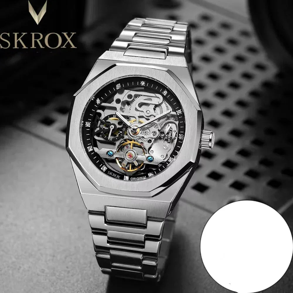 Luxury Automatic Skeleton Men’s Watch | Octagon Design - TREASURE ESHOP