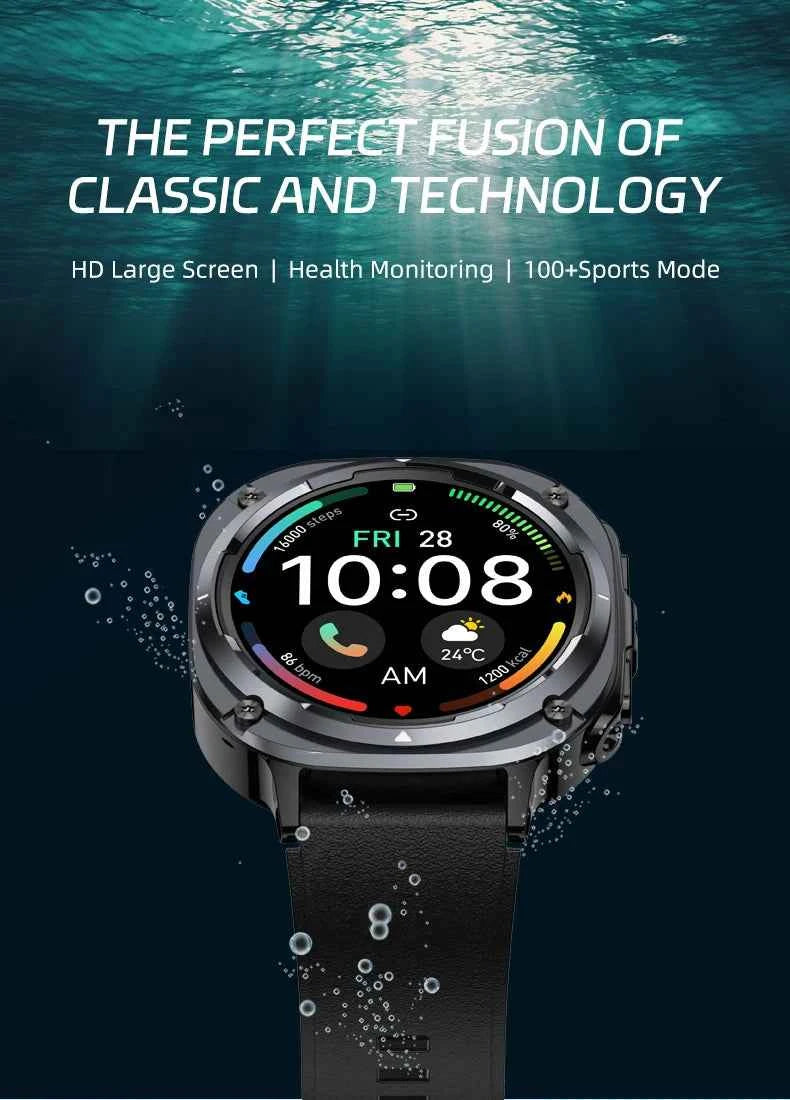 Watch 7 Ultra Smart Watch HD Round Display, Heart Rate, Blood Oxygen, GPS, Bluetooth Calling, IPX8 Waterproof