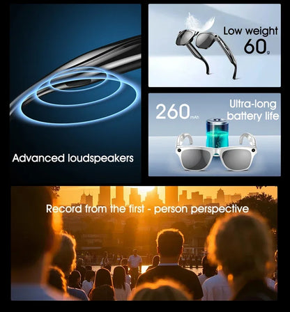 6K HD AI Smart Glasses | 100MP Camera & Voice Assistant - TREASURE ESHOP