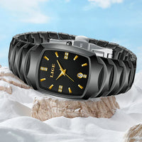 LIGE Luxury Ladies Waterproof Ceramic Watch – Elegant Quartz Wristwatch with Square - TREASURE ESHOP