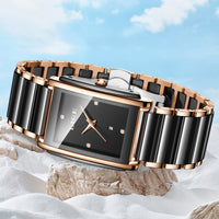 Watch for Women Japanese Movement Ceramics Strap Luxury Ladies Bracelet Quartz Watches - TREASURE ESHOP